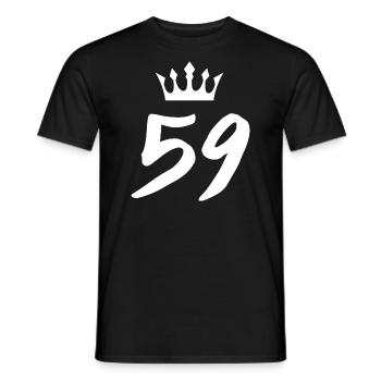 59 Couronne numérique - T-shirt homme - noir - Devant - AI Model Male 178 light (178cm)