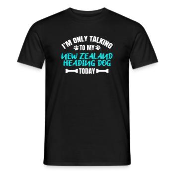Chien de tête de Nouvelle-Zélande - T-shirt homme - noir - Devant - AI Model Male 178 light (178cm)