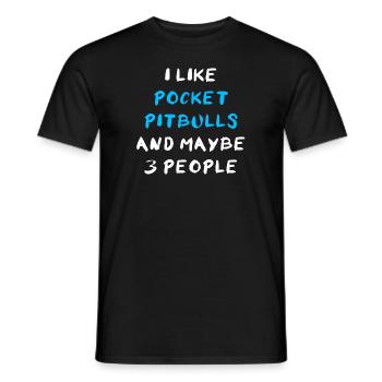 Pitbull de poche - T-shirt homme - noir - Devant - AI Model Male 178 light (178cm)