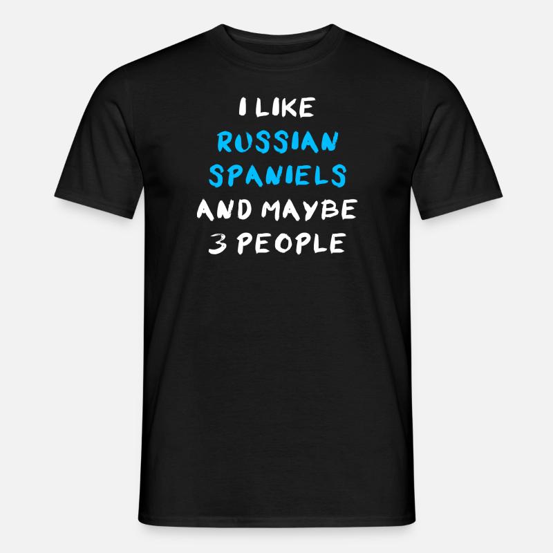 Russian Spaniel - Männer T-Shirt - Schwarz