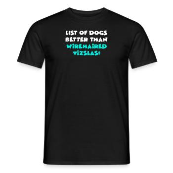 Wirehaired Vizslas - Men's T-Shirt - black - Front - AI Model Male 178 light (178cm)