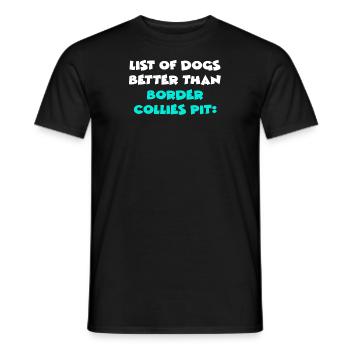 Fosses Border Collie - T-shirt homme - noir - Devant - AI Model Male 178 light (178cm)