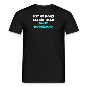 Bully Bordeaux - Männer T-Shirt - Schwarz - Vorne - AI Model Male 178 light (178cm)