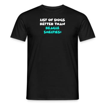 Beagle Shelties - Men's T-Shirt - black - Front - AI Model Male 178 light (178cm)