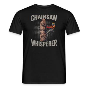 Tronçonneuse Chuchoteur Bûcheron Tronçonneuse - T-shirt homme - noir - Devant - AI Model Male 178 light (178cm)