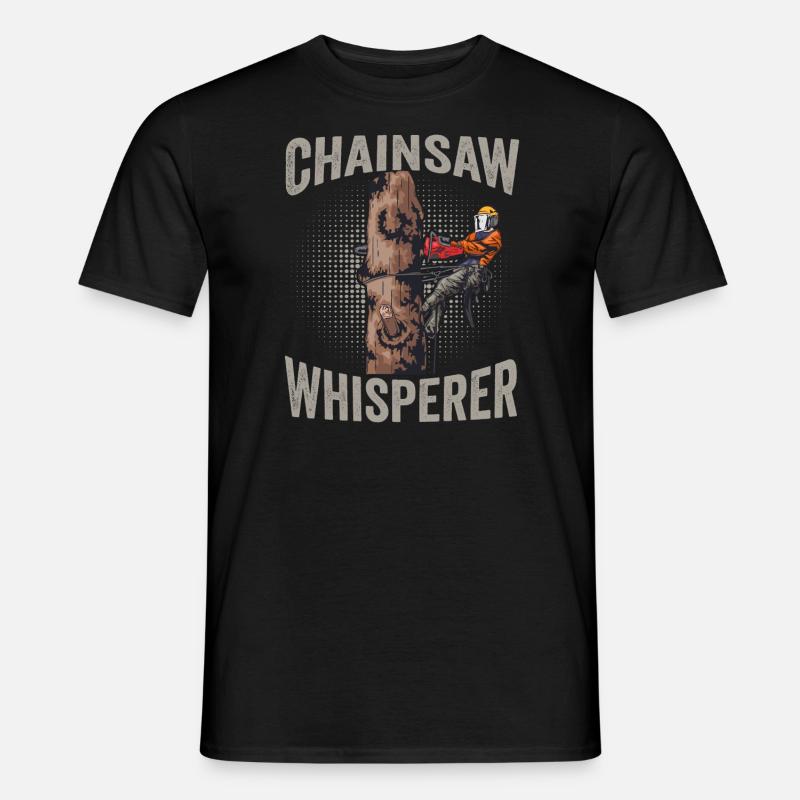 Tronçonneuse Chuchoteur Bûcheron Tronçonneuse - T-shirt homme - noir