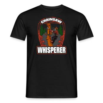 Tronçonneuse Chuchoteur Bûcheron Tronçonneuse - T-shirt homme - noir - Devant - AI Model Male 178 light (178cm)