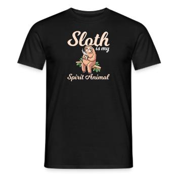 Sloth Is My Spirit Animal Faultier - Männer T-Shirt - Schwarz - Vorne - AI Model Male 178 light (178cm)