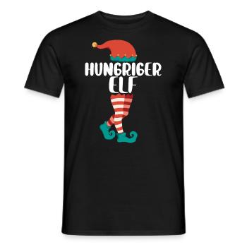 Weihnachts Elf Partnerlook Design Xmas Elfen - Männer T-Shirt - Schwarz - Vorne - AI Model Male 178 light (178cm)