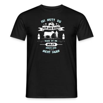 Bauer Landwirt - Männer T-Shirt - Schwarz - Vorne - AI Model Male 178 light (178cm)