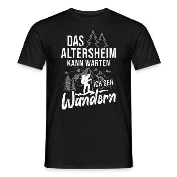 Bergsteiger Opa Wanderer Rentner Bergwandern Alpen - Männer T-Shirt - Schwarz - Vorne - AI Model Male 178 light (178cm)
