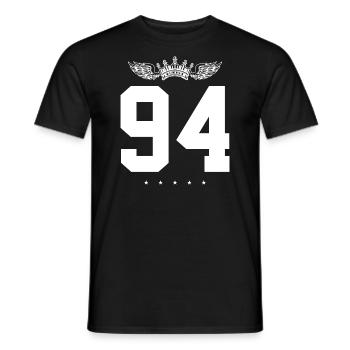 94 Couronne numérique - T-shirt homme - noir - Devant - AI Model Male 178 light (178cm)