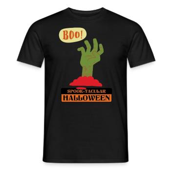 MASO - GRUSELIGE HAND HALLOOWEEN MARBOSSTA - Männer T-Shirt - Schwarz - Vorne - AI Model Male 178 light (178cm)