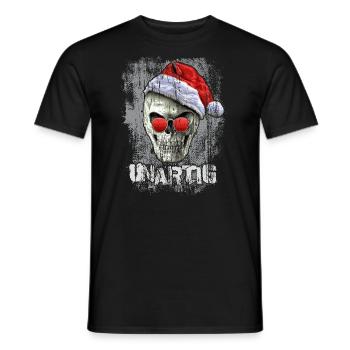 xmas skull - Männer T-Shirt - Schwarz - Vorne - AI Model Male 178 light (178cm)