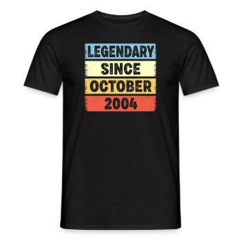 Legendary Since October 2004 18. Geburtstag - Männer T-Shirt - Schwarz - Vorne - AI Model Male 178 light (178cm)