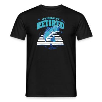 Locataire O’Fishally Retraité Pension Pêcheur Pêcheur - T-shirt homme - noir - Devant - AI Model Male 178 light (178cm)