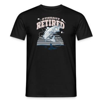 Locataire O’Fishally Retraité Pension Pêcheur Pêcheur - T-shirt homme - noir - Devant - AI Model Male 178 light (178cm)