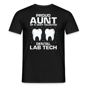 Technicien orthodontique et laboratoire dentaire - T-shirt homme - noir - Devant - AI Model Male 178 light (178cm)
