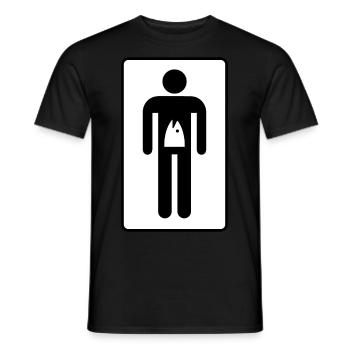 La Noche de las Carpas - WC Hommes - T-shirt homme - noir - Devant - AI Model Male 178 light (178cm)