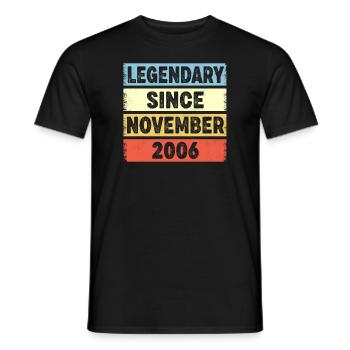 Legendary Since November 2006 16. Geburtstag - Männer T-Shirt - Schwarz - Vorne - AI Model Male 178 light (178cm)