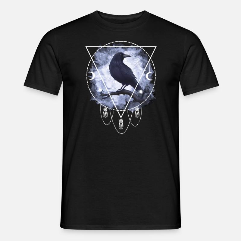 Rabe Krähe Gothic - Männer T-Shirt - Schwarz