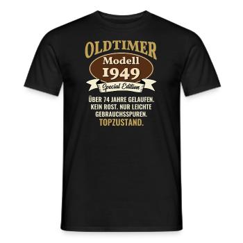 74 years oldtimer model 1949 74th birthday - Men's T-Shirt - black - Front - AI Model Male 178 light (178cm)