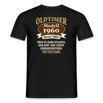 63 years oldtimer model 1960 63rd birthday - Men's T-Shirt - black - Front - AI Model Male 178 light (178cm)