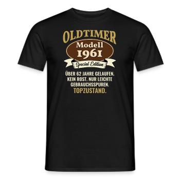 62 ans modèle de voiture classique 1961 62e anniversaire - T-shirt homme - noir - Devant - AI Model Male 178 light (178cm)