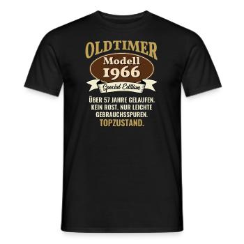 57 Jahre Oldtimer Modell 1966 57. Geburtstag - Männer T-Shirt - Schwarz - Vorne - AI Model Male 178 light (178cm)