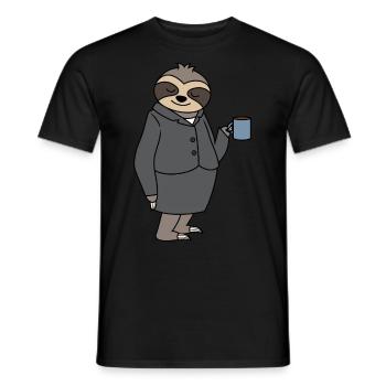 Femme paresseuse Collègue de bureau Collègue de travail Patron - T-shirt homme - noir - Devant - AI Model Male 178 light (178cm)