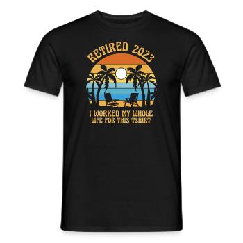Retired Not My Problem Anymore - Men's T-Shirt - black - Front - AI Model Male 178 light (178cm)