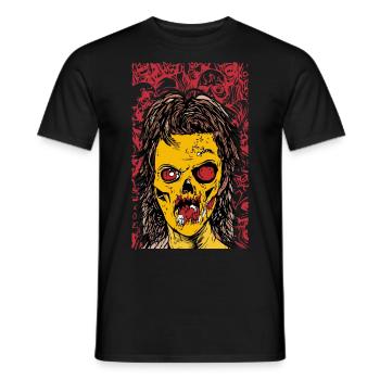 Illustration cool d’un zombie - T-shirt homme - noir - Devant - AI Model Male 178 light (178cm)