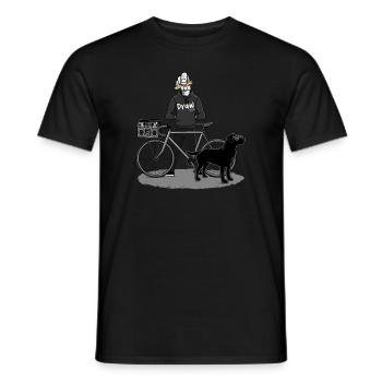 Draw Bike & Dog - Männer T-Shirt - Schwarz - Vorne - AI Model Male 178 light (178cm)