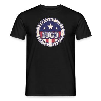 Legendary Since 1963 60. Geburtstag - Männer T-Shirt - Schwarz - Vorne - AI Model Male 178 light (178cm)