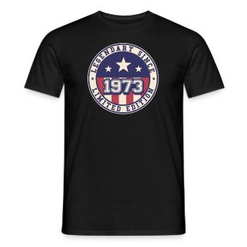Légendaire depuis 1973 50e anniversaire - T-shirt homme - noir - Devant - AI Model Male 178 light (178cm)