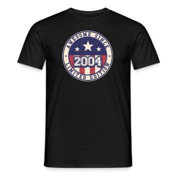 Génial depuis 2004 19ème anniversaire - T-shirt homme - noir - Devant - AI Model Male 178 light (178cm)