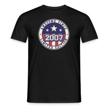 Génial depuis 2007 16ème anniversaire - T-shirt homme - noir - Devant - AI Model Male 178 light (178cm)
