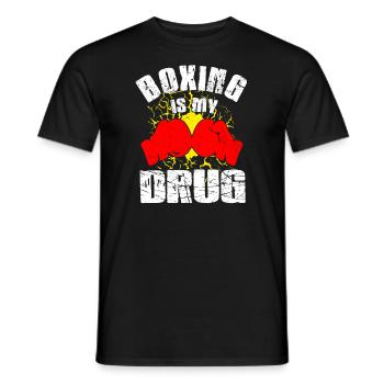 Boxer Quote Boxing Is My Drug Boxing Gloves Gifts - Männer T-Shirt - Schwarz - Vorne - AI Model Male 178 light (178cm)