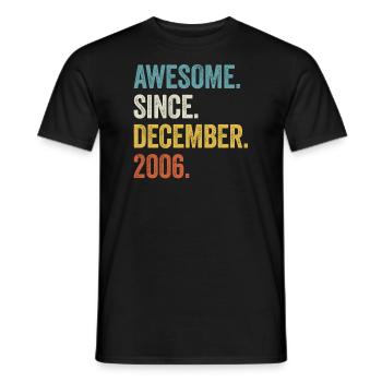 16 Years Old December 2006 16th Birthday - Men's T-Shirt - black - Front - AI Model Male 178 light (178cm)
