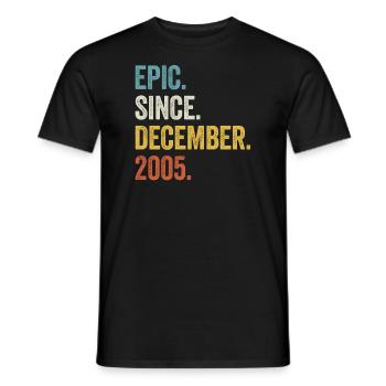 17 Years Old December 2005 17th Birthday - Men's T-Shirt - black - Front - AI Model Male 178 light (178cm)