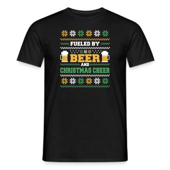 Boire de la bière Noël moche Noël - T-shirt homme - noir - Devant - AI Model Male 178 light (178cm)