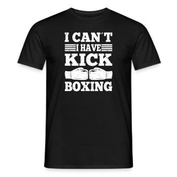 I Cant I Have Kickboxing With Boxing Gloves Gifts - Men's T-Shirt - black - Front - AI Model Male 178 light (178cm)