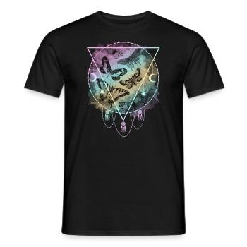 Bunte Schmetterlinge Pastel Goth - Männer T-Shirt - Schwarz - Vorne - AI Model Male 178 light (178cm)