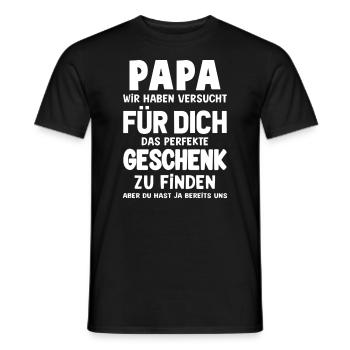 Vatertag Papa wir haben versucht Geschenk - Männer T-Shirt - Schwarz - Vorne - AI Model Male 178 light (178cm)