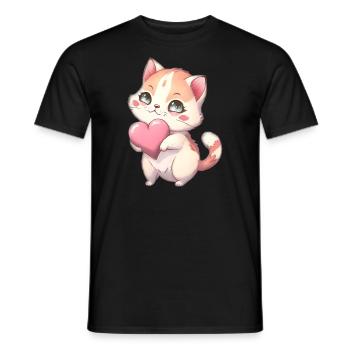 Mignon bébé chat maman enfants T-shirt - T-shirt homme - noir - Devant - AI Model Male 178 light (178cm)