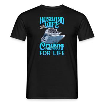 Mari et femme Partenaires de croisière pour la vie - T-shirt homme - noir - Devant - AI Model Male 178 light (178cm)