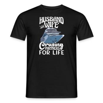 Mari et femme Partenaires de croisière pour la vie - T-shirt homme - noir - Devant - AI Model Male 178 light (178cm)