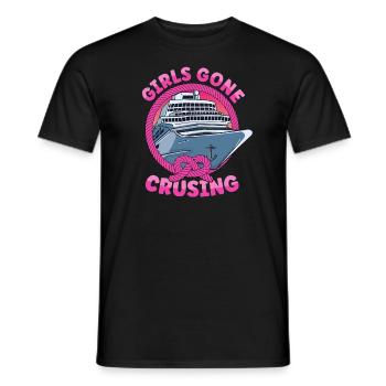 Girls Gone Cruising Cruise Ship - Men's T-Shirt - black - Front - AI Model Male 178 light (178cm)