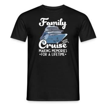 Cruise Ship Family Cruise 2023 Cruising - Men's T-Shirt - black - Front - AI Model Male 178 light (178cm)