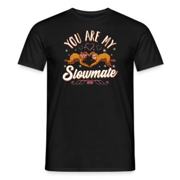 Tu es mon slowmate paresseux Saint-Valentin - T-shirt homme - noir - Devant - AI Model Male 178 light (178cm)